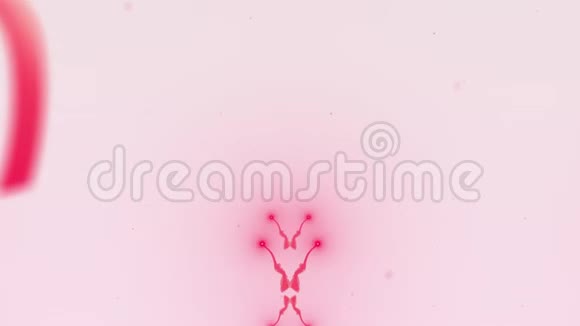 情人节的心是粉红色的飞溅正在出现然后心就散了在浅粉色背景下隔离视频的预览图