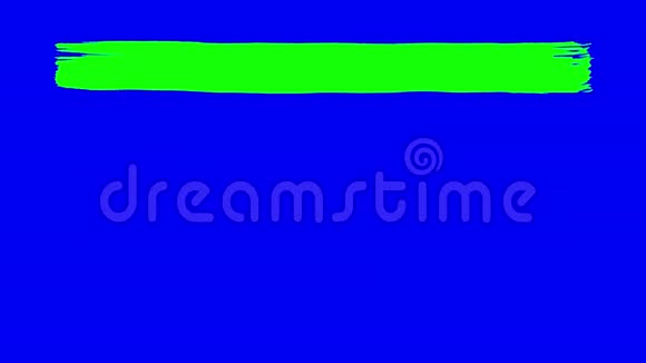 蓝绿色手绘曲折笔触动画视频的预览图
