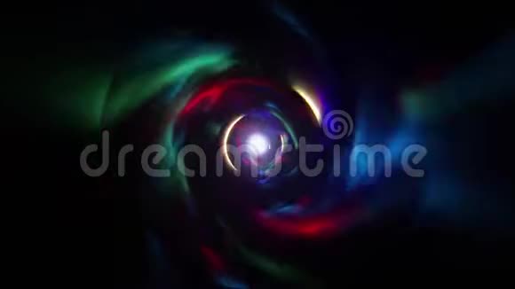 空间HD1920x1080中的旋转多色粒子元素视频的预览图