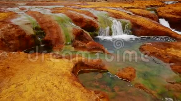 阿根廷SaltodelAgrio瀑布和Agrio河谷景观视频的预览图