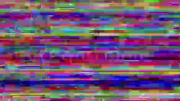 多种颜色的故障模仿光泄漏彩虹背景视频的预览图
