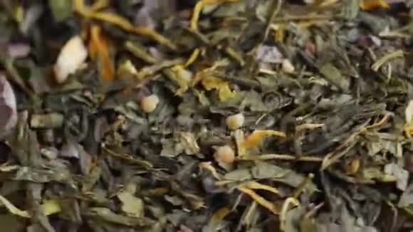 绿茶收拢循环旋转视频的预览图