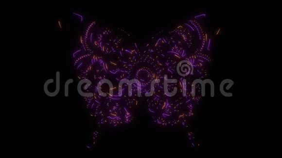 蝴蝶激光动画的图形图标视频的预览图