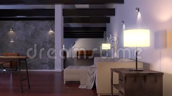 现代室内沙发当代建筑空间动画视频的预览图