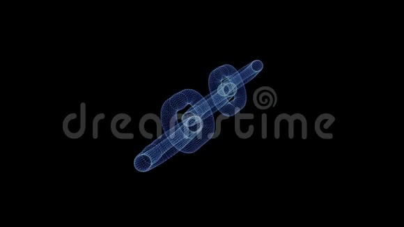 粒子蓝链的全息图视频的预览图