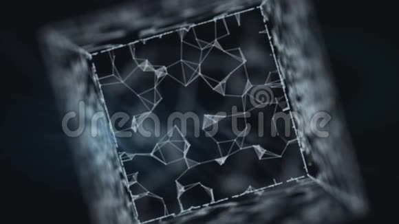 3D立方体具有二进制代码网络抽象视频背景视频的预览图