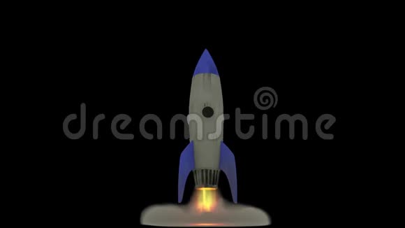 火箭发射动画3D卡通动画阿尔法频道包括视频的预览图