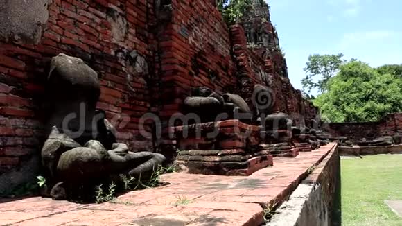 泰国Ayutthaya的废墟视频的预览图