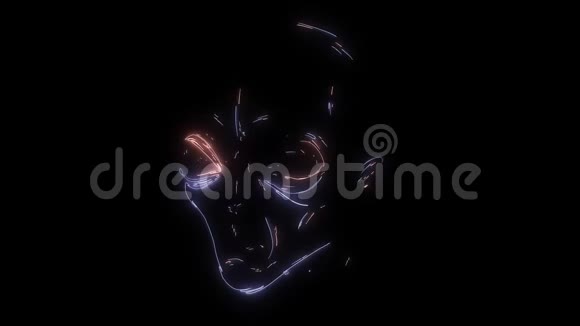 霓虹外星人脸视频动画激光视频的预览图