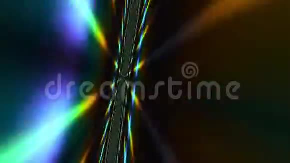 五彩斑斓的模仿光转换彩虹背景循环动画视频的预览图