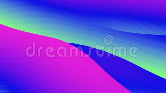 用明亮的蓝色和紫色抽象出五颜六色的波浪背景视频的预览图