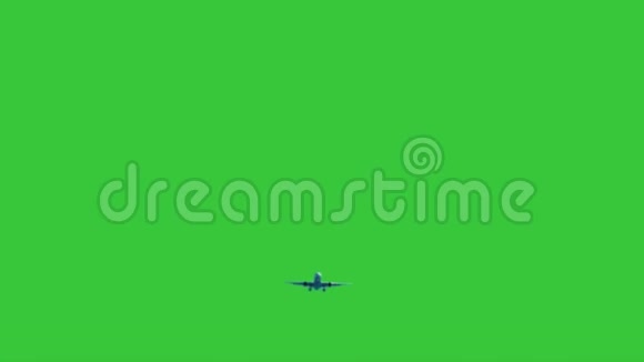 客机在绿色背景下飞行视频的预览图