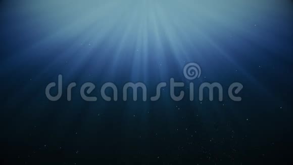 深蓝水下抽象幽蓝天光带背景回路视频的预览图