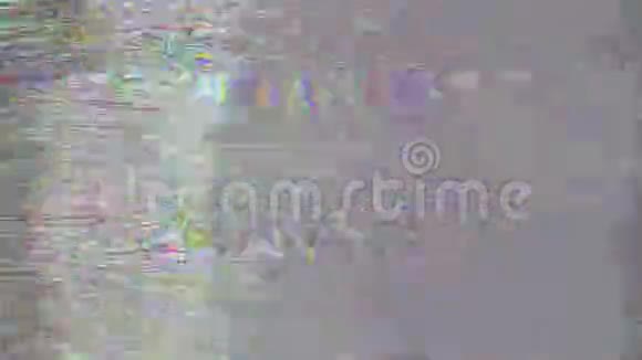 计算机误差效应动态网络朋克梦幻闪耀背景视频的预览图