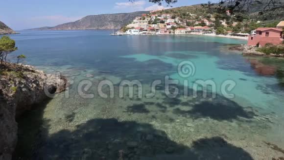 夏季亚索斯乡村海岸希腊凯法隆尼亚视频的预览图