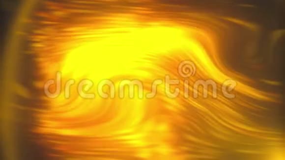 带有湍流金液体的抽象背景3D渲染计算机生成金色bokeh视频的预览图