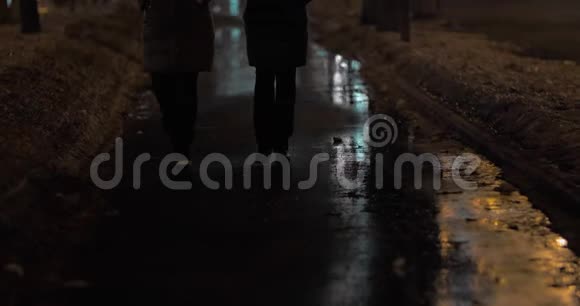 两个朋友晚上散步视频的预览图