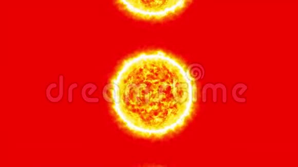 孤立了很多太阳旋转动画地理炎热和夏季的概念视频的预览图