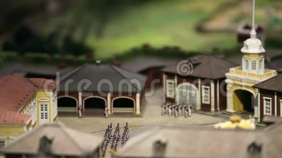 中世纪小镇微型模型视频的预览图