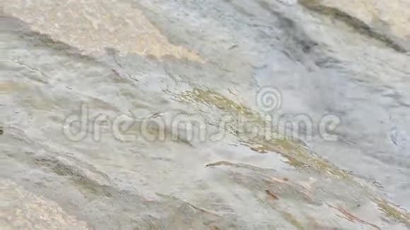 基岩小溪上的水流视频的预览图
