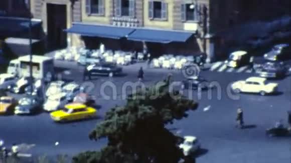 罗马意大利交通老电影档案1960年代视频的预览图