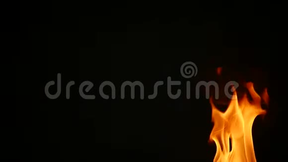黑色背景上的火焰慢动作视频的预览图