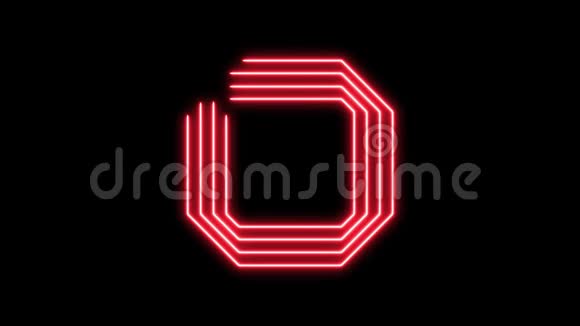 红色发光计数器从0到10数字的电路板形状视频的预览图