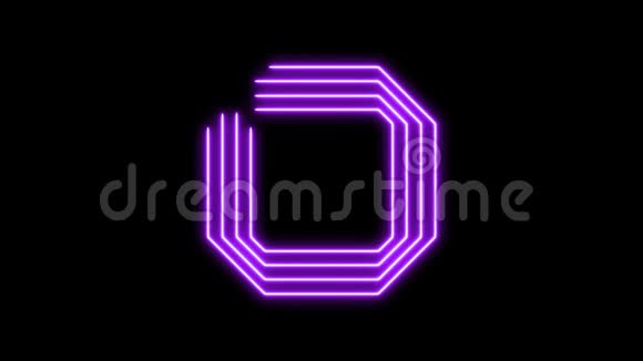 紫光发光计数器从10到0数字的电路板形状视频的预览图