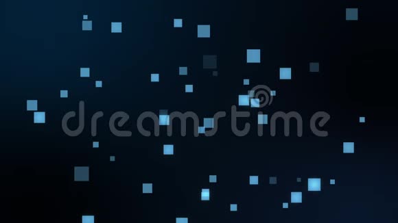 抽象粒子动画具有发光效果的蓝色粒子在黑色梯度背景上褪色技术概念视频的预览图