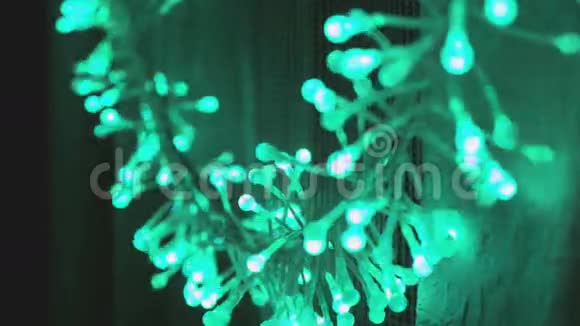 LED花环灯闪烁绿色视频的预览图