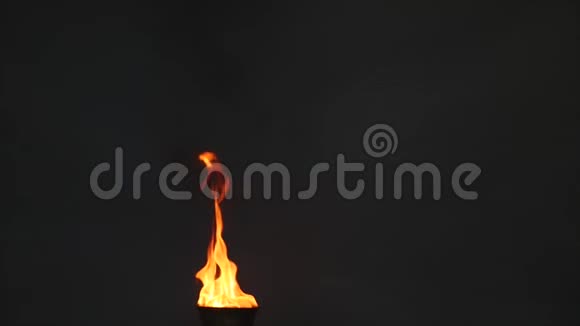 黑色背景上的火焰慢动作视频的预览图