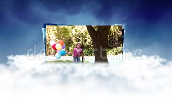 儿童在公园玩耍的慢动作录像视频的预览图