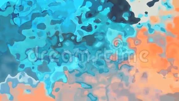 动画彩色彩色彩色彩色彩色蓝色珊瑚橙色视频的预览图