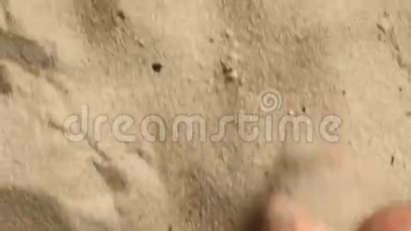 赤脚在沙滩上行走视频的预览图