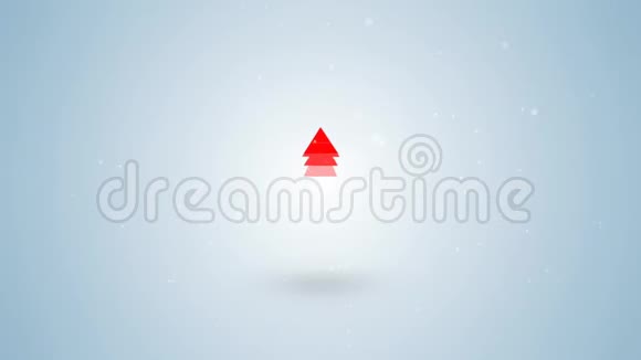 圣诞树红色突发文字4K循环视频的预览图