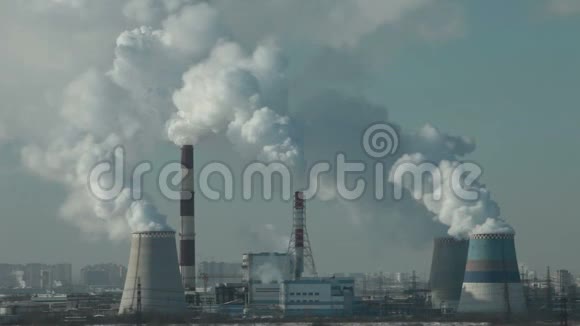 吸烟烟囱空气污染视频的预览图