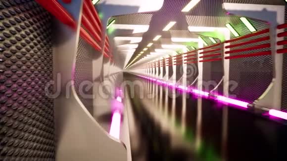 蓝色的隧道抽象紫色背景平面设计线路设计抽象技术未来主义网络表演节目视频的预览图