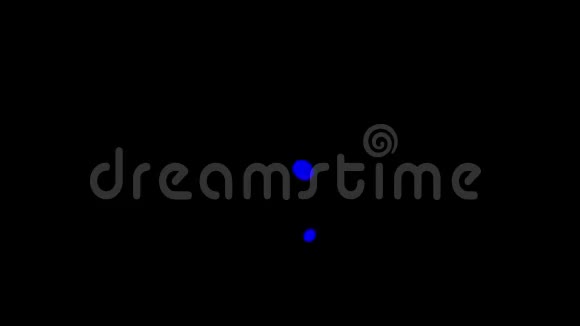 黑色背景上蓝光的混沌运动视频的预览图