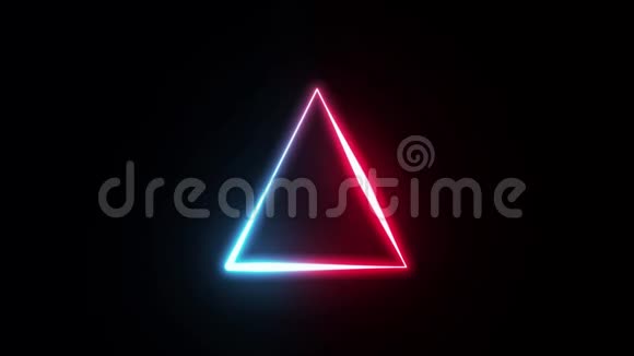 霓虹灯标志与尖锥形状背景循环视频的预览图