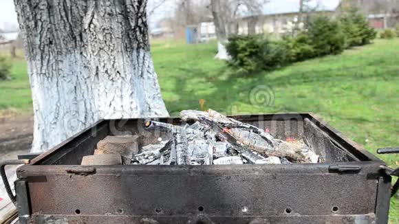 木头在壁炉里燃烧视频的预览图