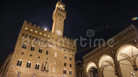 意大利佛罗伦萨市政厅Vecchio宫的时间流逝视频的预览图