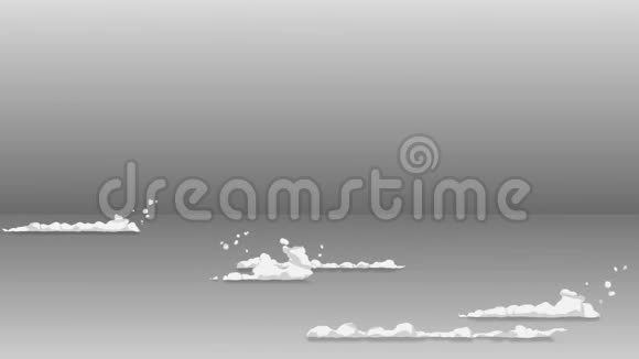 烟雾动画从快速运动游戏动画元素卡通蒸汽云循环灰色动画视频的预览图