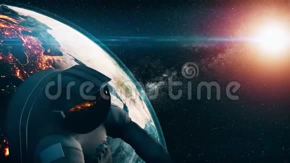 外层空间的现实宇航员视频的预览图