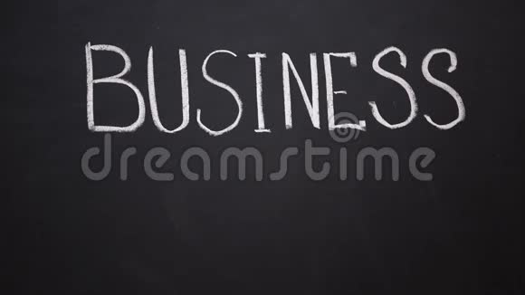写在黑板上的商业创业发展动机和灵感视频的预览图