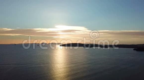 泰国克拉比美丽的大海日落视频的预览图