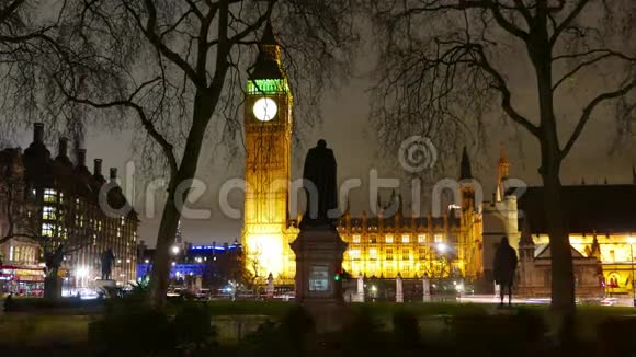 国会大厦和大本钟晚上的时间间隔视频的预览图