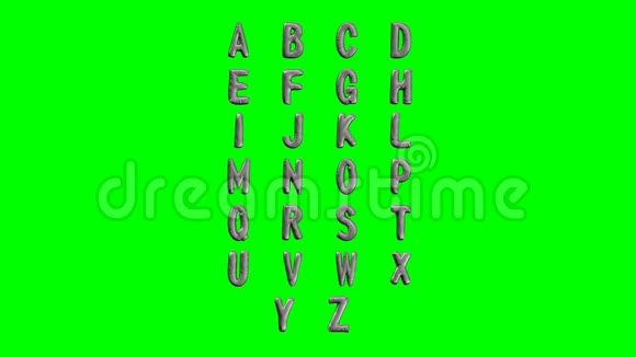 现代文字abc融化绿色背景上的伟大设计流体艺术金属液体设计元件视频的预览图
