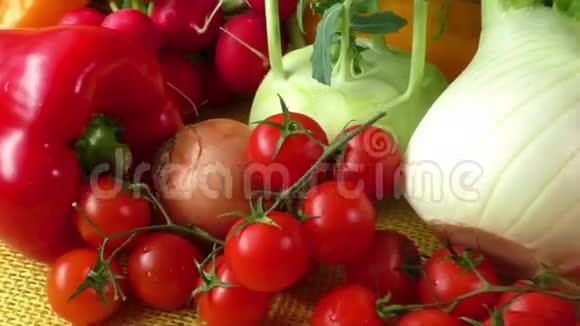 不同种类的蔬菜选择性的聚焦视频的预览图