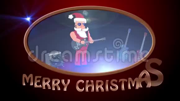 圣诞快乐带着礼物乘坐雪橇的坏圣诞老人视频的预览图