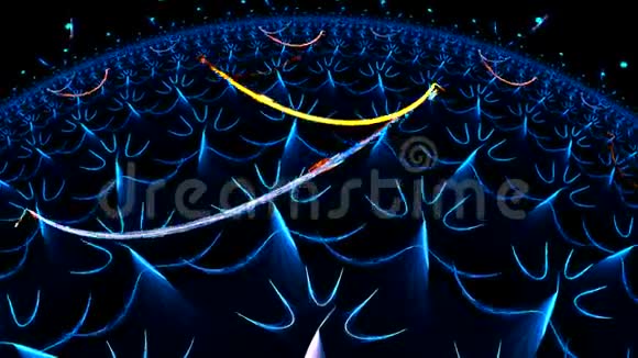 茫茫宇宙中抽象的蓝树合唱视频的预览图